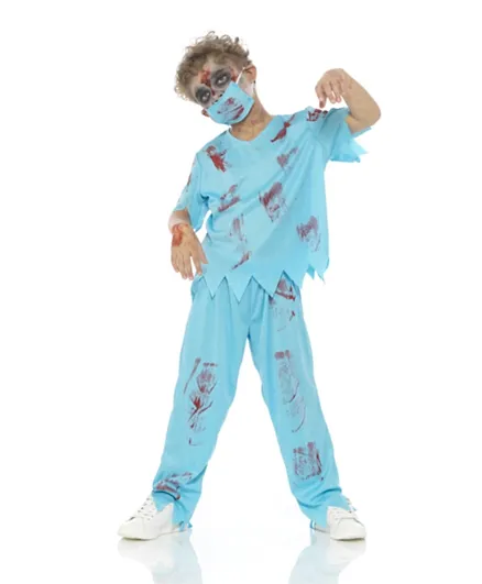 Party Magic Zombie Surgeon Boy Costume - Blue