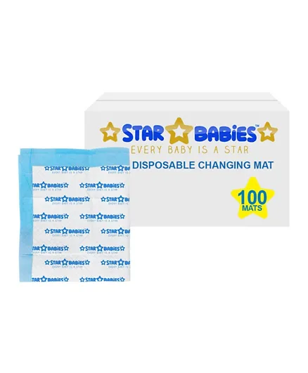 Star Babies Disposable Changing Mats Blue - Pack Of 100