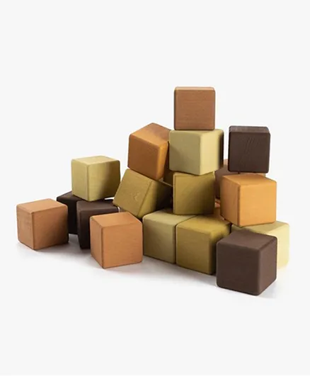 SABO Concept Wooden Blocks Set Olive - 24 Pieces