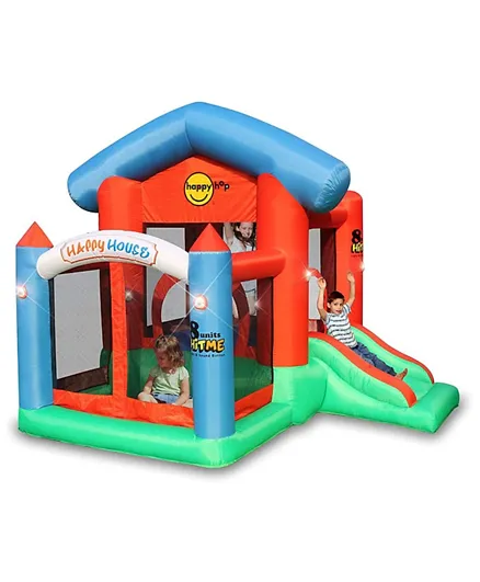 Happy Hop Happy House Bouncer with Slide - Multicolour