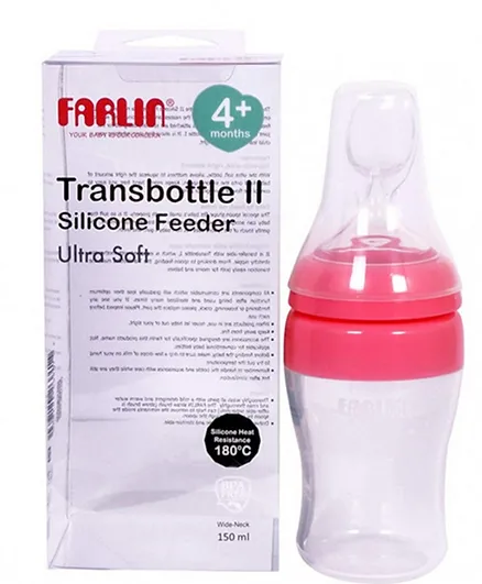 Farlin Transbottle Silicone Feeder Pink - Pink