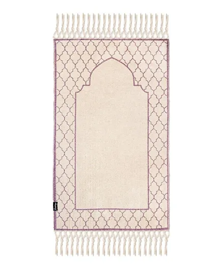 Khamsa Comfort Muslim Rug Prayer Mat for Adult with Added Foam Padding Mauv - Lavender