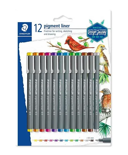 Staedtler Pigment liner 0.5mm Pen - Pack of 12