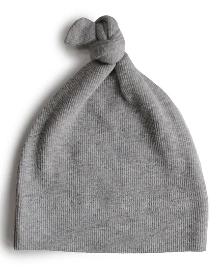 Mushie Ribbed Baby Beanie - Roman Green