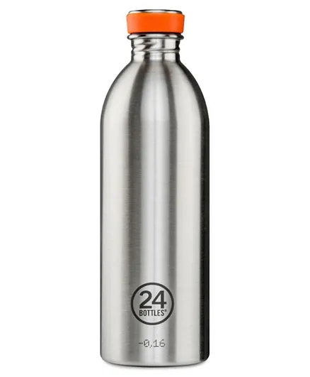 زجاجات إربان 24، الأخف وزنا من الفولاذ المقاوم للصدأ زجاجة ماء فضية - 1 لتر