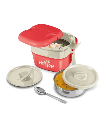 Milton Cubic Small Inner Stainless Steel Lunch Box Red - 800mL