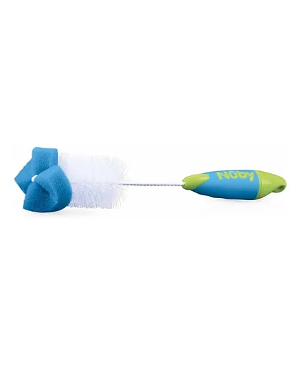 Nuby Sponge Tipped Bottle and Nipple Brush - Blue