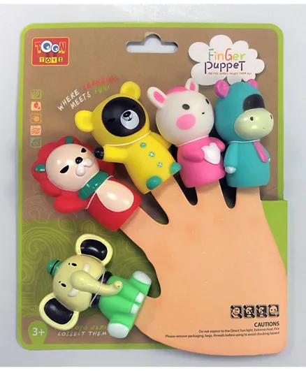 Toon Toyz Jungle Animals Finger Couple Multicolor -Pack of 5