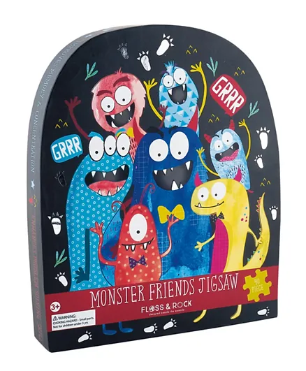 Floss & Rock Monster Jigsaw Puzzle In Shaped Box - 40 Pieces