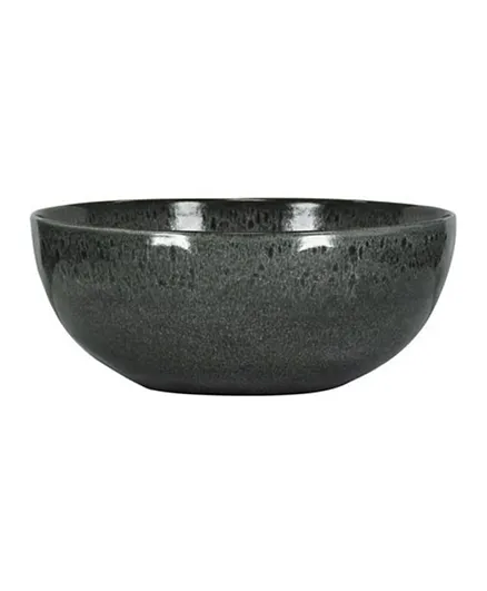 HEMA Porto Reactive Glaze Bowl Black - 26cm