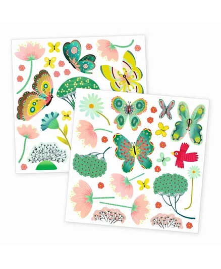 Djeco Butterflies in the Garden Window Stickers - 51 Stickers