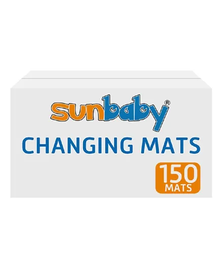 Sunbaby Disposable Changing Mats Pack of 150 - White