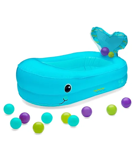 Infantino Whale Bubble Ball Inflatable Bath Tub - Blue