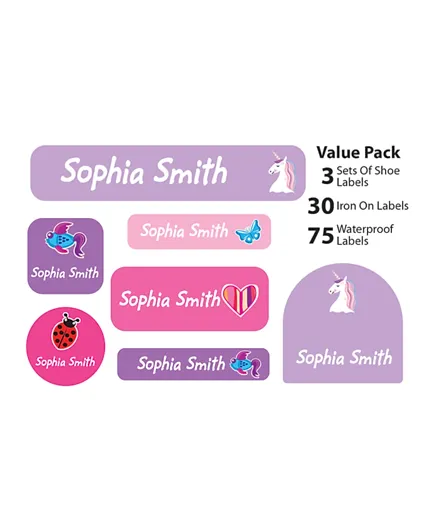 Ajooba My Labels Personalised Name Labels for Kids My Nursery Labels 022 - Pack of 108