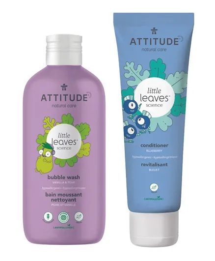 Attitude Little Leaves Bubble Wash with Conditioner Pack of 2 - 713mL