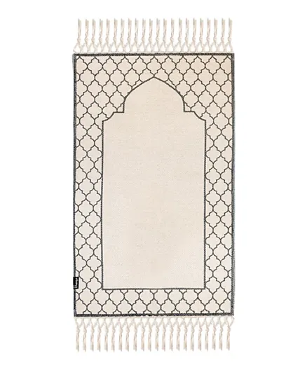 Khamsa Comfort Muslim Rug Prayer Mat for Adult with Added Foam Padding Ramadi - Grey