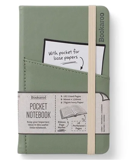 IF Bookaroo Pocket Notebook A6 Journal - Fern