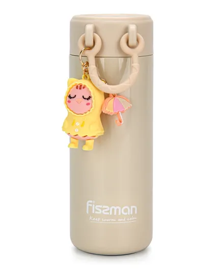 Fissman Double Wall Vacuum Flask Beige - 380mL