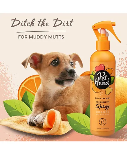 Pet Head Ditch The Dirt Orange with Aloe Vera Spray for Dog - 300mL