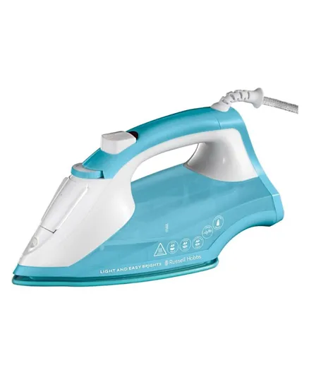 Russell Hobbs Continuous Steam Light and Easy Brights Aqua Iron 2400W 26482 - Aqua and White