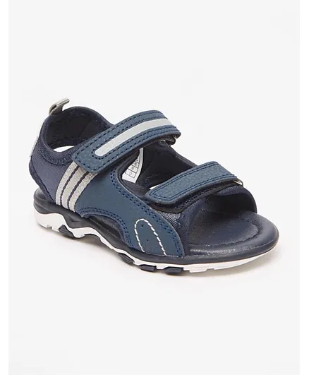 LBL by Shoexpress Colourblock Floaters with Velcro Closure - Navy