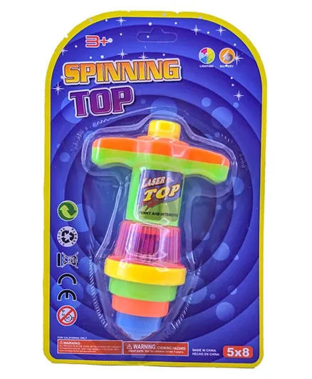 Artoy Bouncing Spinning Top With LED Light On Blister Card Pack of 1 - Assorted Colors
