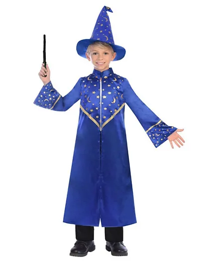 Party Centre Child Wizard Boys Costume - Blue