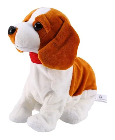 Power Joy Dog Walk With Me Battery Operated - White and Brown