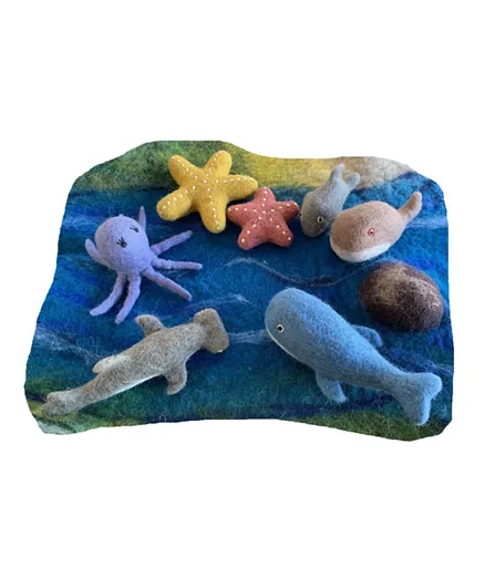 Papoose Sea Animal Set 7 pieces - Blue
