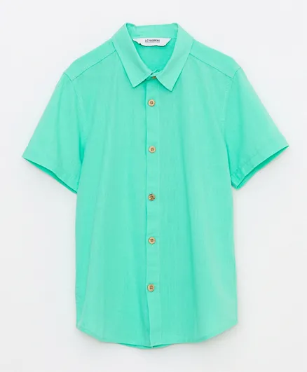 LC Waikiki Basic Collar Neck Shirt - Green