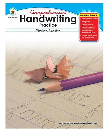 Carson Dellosa Comprehensive Handwriting Practice Modern Cursive Paperback  -128 Pages