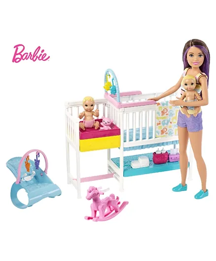 Barbie Skipper With Doll Babysitters Inc Nursery Playset - Multicolor