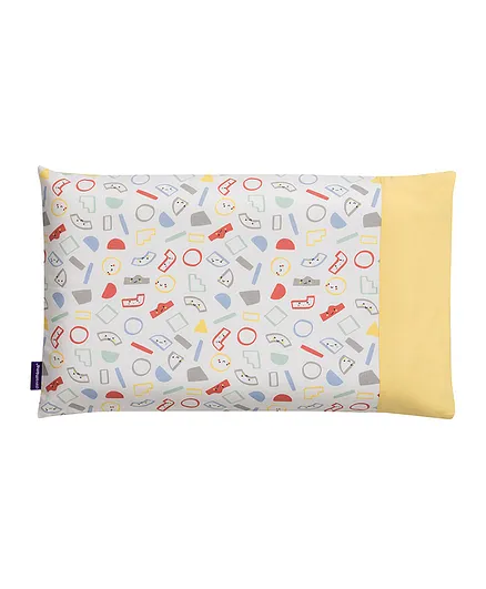 Clevamama ClevaFoam Cotton Toddler Pillowcase - Grey/Yellow