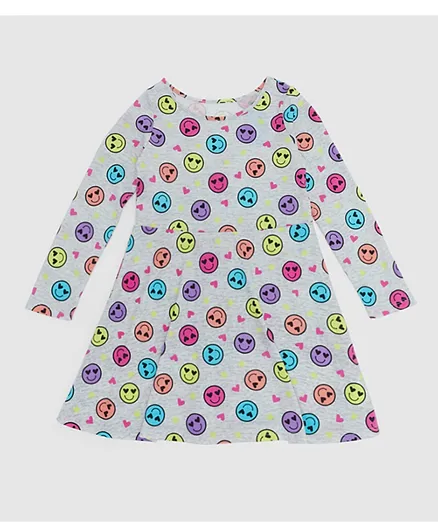 The Children's Place All Over Smiley Print Skater Dress - Multicolor