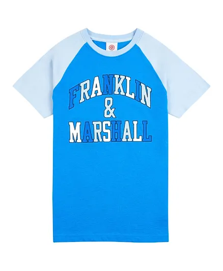 Franklin & Marshall Arch Logo T-Shirt - Blue