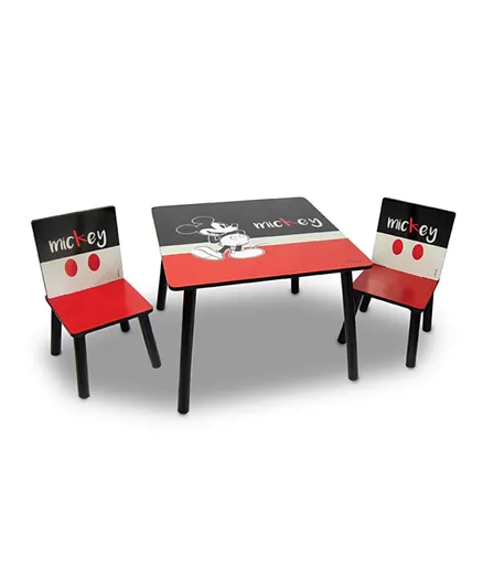 Disney Mickey Mouse Lightweight Kids Table and Chair Set - Black & Red