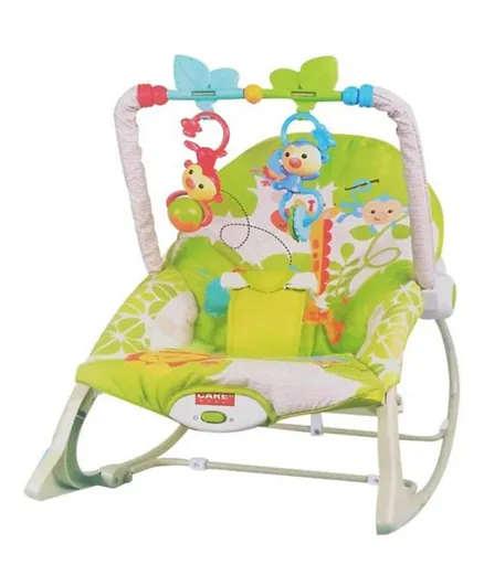 Factory Price Baby Bouncer Chair With Rocking Function With Massage And Music - Green