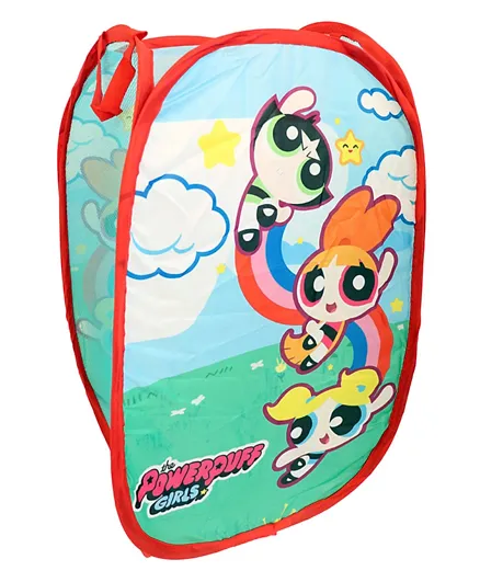 Cartoon Network Power Puff Girls  Laundry Baskets Tidy Bin Storage Bag - Multicolor