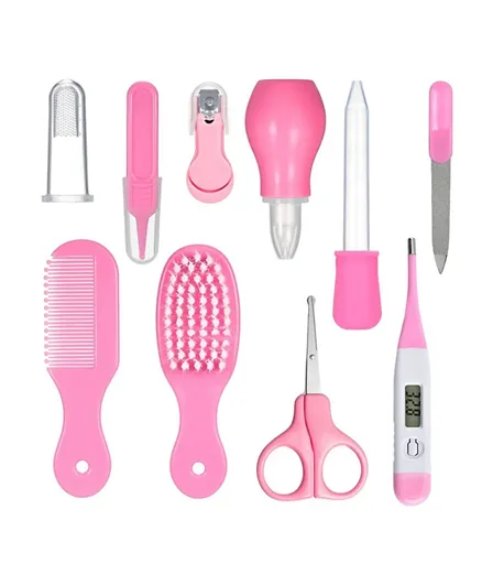 Pikkaboo Baby Care 10-piece Grooming Kit - Pink