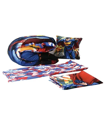 DC Comics Superman Bedding Set for Kids Red - 4 Pieces