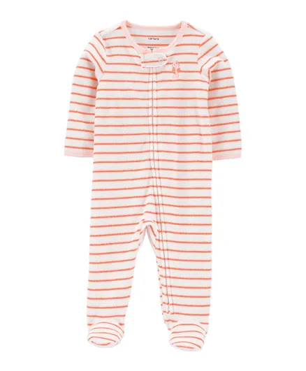 Carter's Striped Sleepsuit - Orange