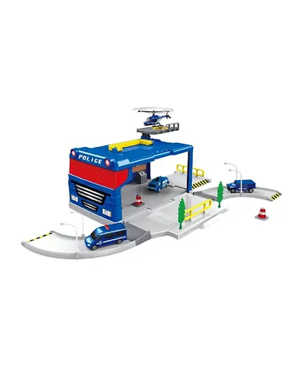 Jawda Police Station Playset With Carry Handle - 4 Access