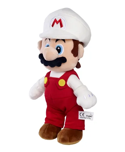 Simba Super Mario Fire Mario Plush Toy - 30 cm