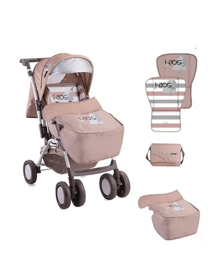 Bertoni Line Baby Stroller Combi Beige Kids + Mama Bag