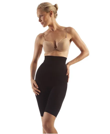 Mums & Bumps Gabrialla Body Shaping High Waist  Shorts - Black