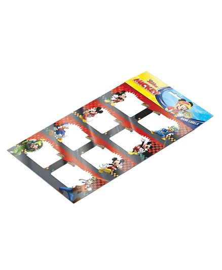Disney Mickey Mouse Name Label Sheet - Multicolor