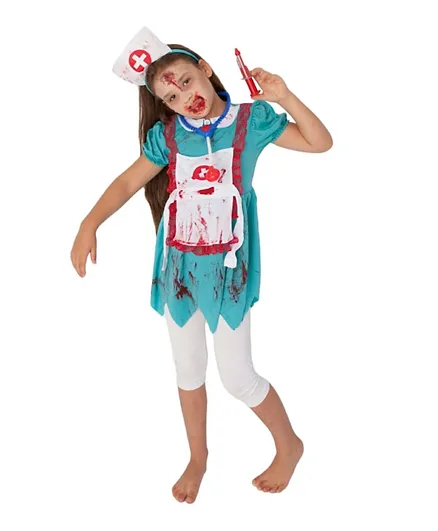 Party Magic Zombie Nurse Costume - Blue