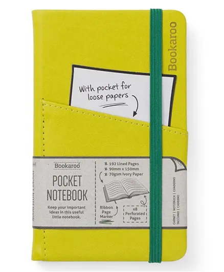 IF Bookaroo Pocket Notebook A6 Journal - Chartreuse