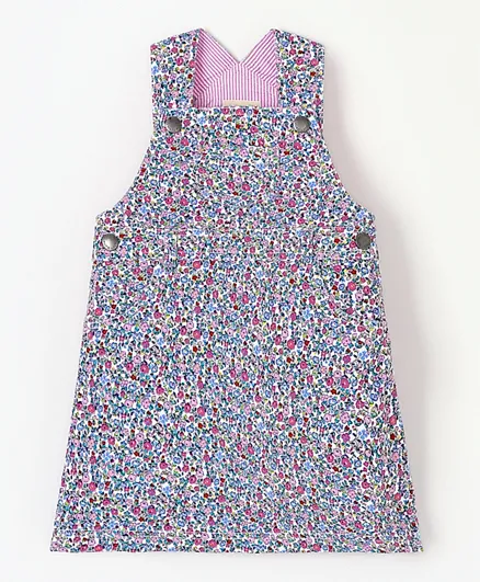 جوجو مامان بيبي فستان دونغري بنقشة وردية - متعدد الألوان