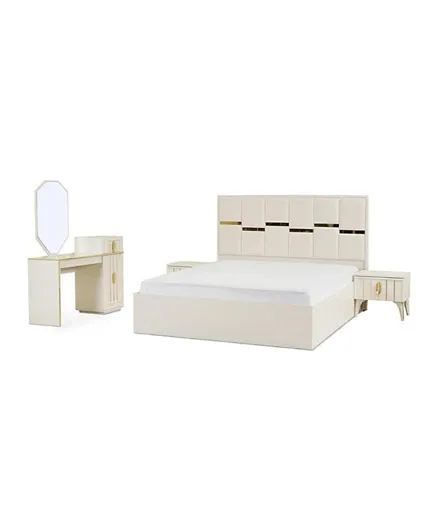 PAN Home Eligante Bedroom Set Cream - 5 Pieces
